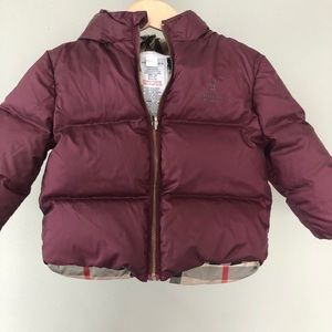 Burberry baby puffer coat